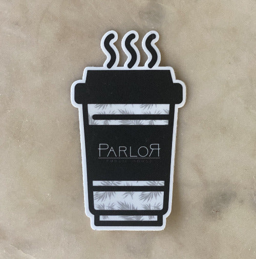 Parlor Public House To-Go Coffee Cup Sticker 